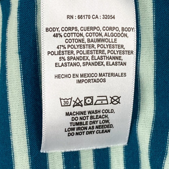 Anthropologie T.La Barela Tie Waist Striped Long Sleeve Top, Sky - Size S - Picture 11 of 12